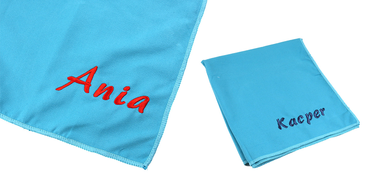 Ręcznik szybkoschnący 50x90 cm z personalizowanym haftem imię lub ksywka